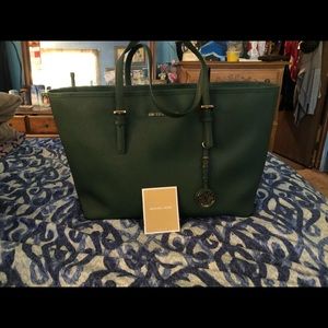 Forest Green Michael Kors Tote